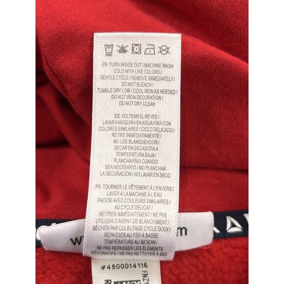 Reebok Mens XL Red Hoodie Sweatshirt Casual Wear Workout Hooded Pullover - Picture 7 of 10